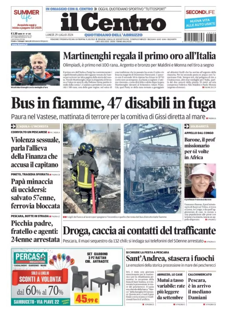 Prima-pagina-il centro-oggi-edizione-del-2024-07-29